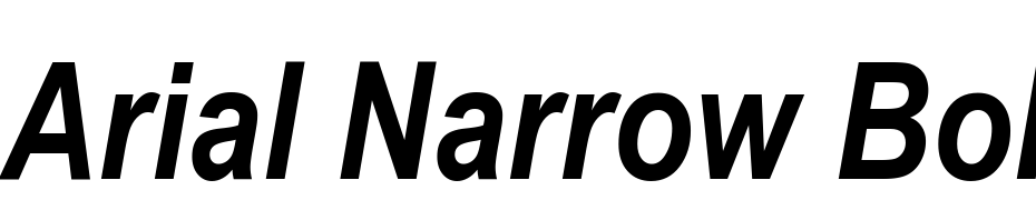 Arial Narrow Bold Italic Font Download Free